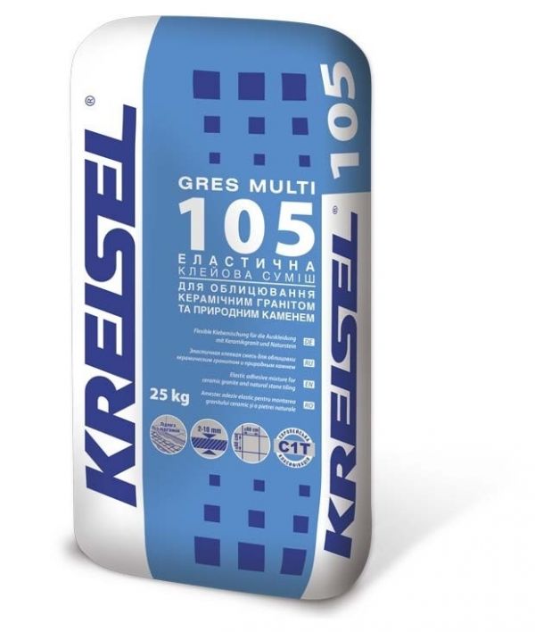 Клей для керамограніту Kreisel Gres Multi 105, 25кг Клей для керамограніту Kreisel Gres Multi 105, 25кг