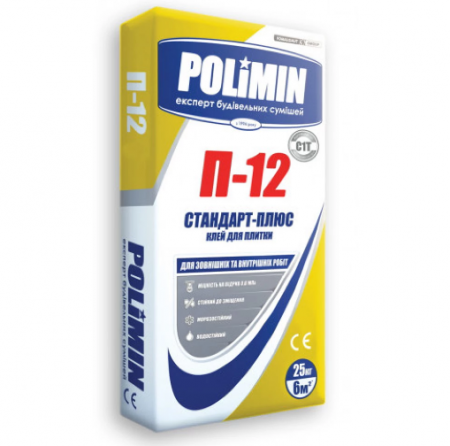 Клей для плитки Polimin П-12, 25кг
