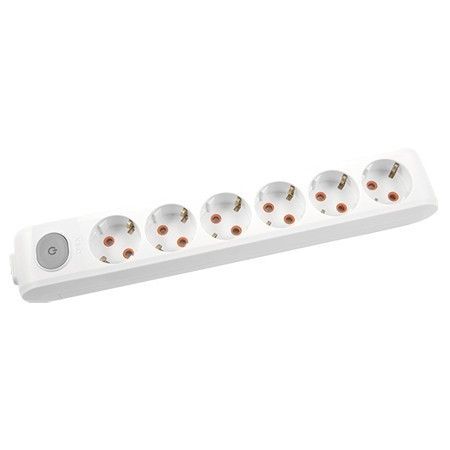 Колодка Viko Multi-let з заземленням, 6 гнізд, біла (90118600) Колодка Viko Multi-let з заземленням, 6 гнізд, біла (90118600)