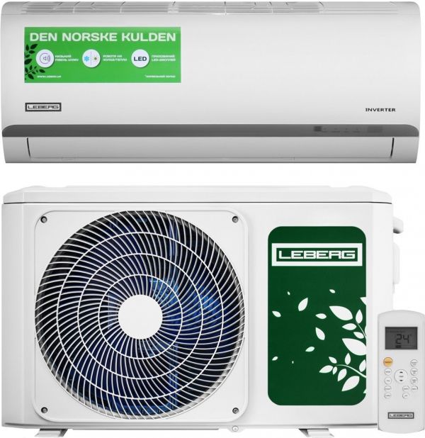 Кондиционер Leberg Viking LBS-VKG12UA/LBU-VKG12UA, инвертор, 35кв.м, R410 Кондиционер Leberg Viking LBS-VKG12UA/LBU-VKG12UA, инвертор, 35кв.м, R410