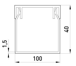 Короб пластиковый E.NEXT e.trunking.stand.100.40, 100x40мм, 2м (s033011)