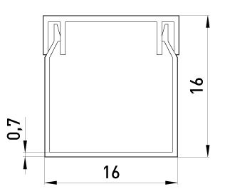 Короб пластиковый E.NEXT e.trunking.stand.16.16, 16x16мм, 2м (s033003)