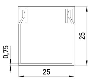 Короб пластиковый E.NEXT e.trunking.stand.25.25, 25x25мм, 2м (s033016)