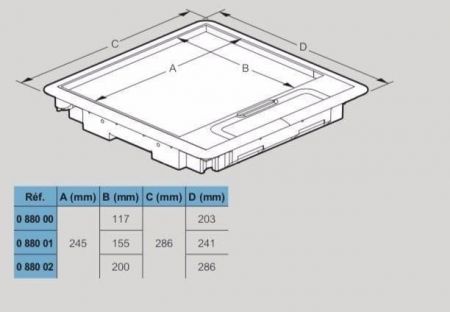 Кришка для підлогової коробки Legrand, пластик, стандартне виконання 12/18 мод. (088001)