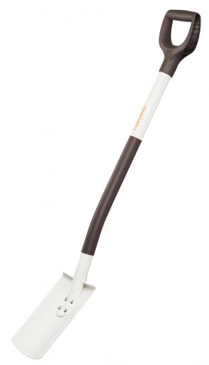 Лопата Fiskars White, облегченная с закругленным лезвием, 105см, 1220г (1019601)