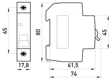 Модульный автоматический выключатель E.NEXT (e.mcb.pro.60.1.C 5 new) 1p, 5А, C, 6кА (p042005)