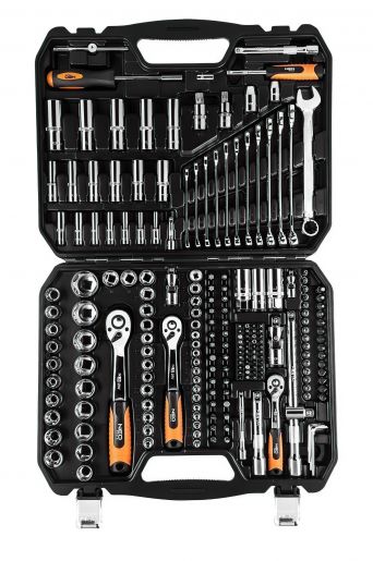 Набор инструментов Neo Tools, 1/2", 3/8", 1/4", CrV, 219 единиц