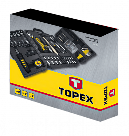 Универсальный набор инструментов TOPEX, 3/8", 135 единиц