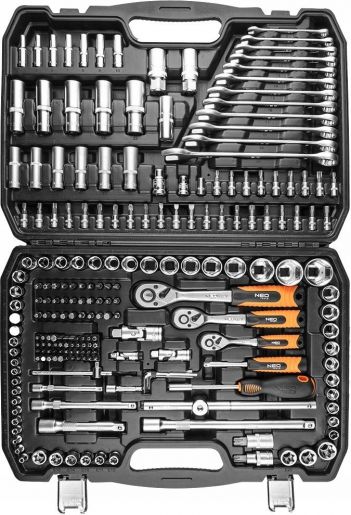 Набір інструментів Neo Tools, 1/2", 3/8", 1/4", 216 одиниць
