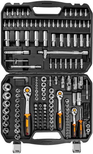 Набор инструментов Neo Tools, 1/4", 3/8", 182 единиц