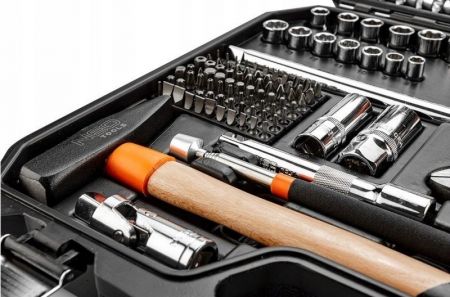 Набор инструментов Neo Tools, 1/2", 1/4", 143 единиц