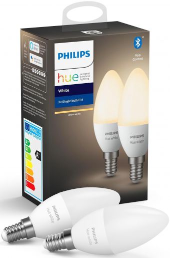 Набір Philips Hue (Bridge, лампа E27 White 2шт, лампа E14 White 2шт) (BRIDGE+E27W_2PCS+E14W_2P)