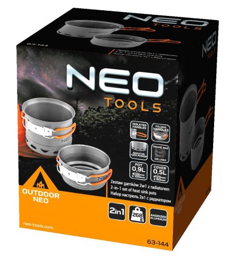 Набор посуды туристический Neo Tools, 2в1 (63-144)