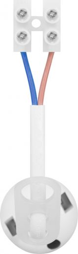 Патрон пластиковий E.NEXT e.lamp socket pendant..E27.pl.white, Е27, підвісний, з кабелем та клемною колод., білий (s9100057)