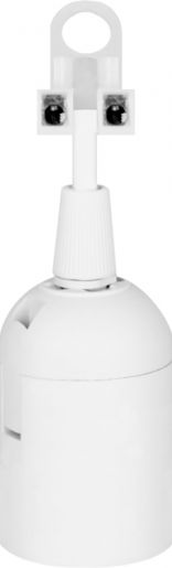 Патрон пластиковий E.NEXT e.lamp socket pendant..E27.pl.white, Е27, підвісний, з кабелем та клемною колод., білий (s9100057)