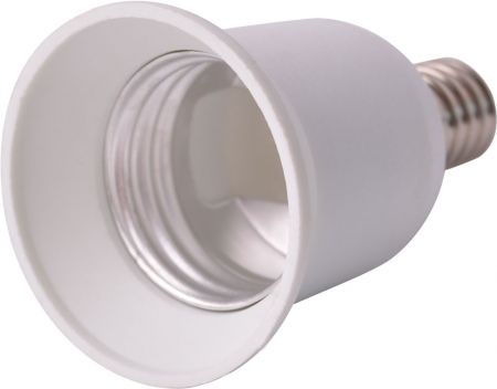 Переходник E.NEXT (e.lamp adapter.Е14/Е27.white), из патрона Е14 на Е27, (s9100022)