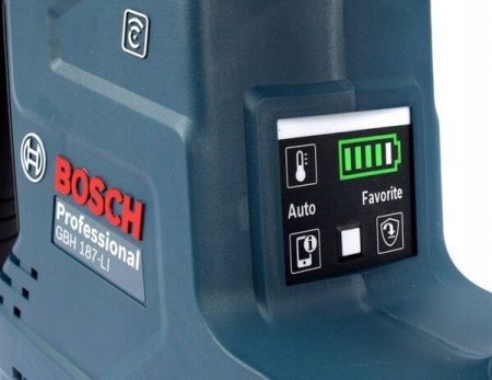 Перфоратор акумуляторний Bosch GBH 187-LI, патрон SDS-plus 24мм, 18В (0.611.923.022)