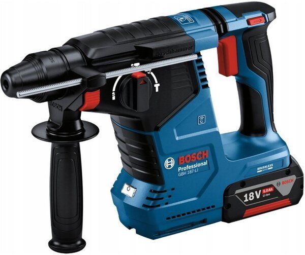Bosch Перфоратор акумуляторний GBH 187-LI, патрон SDS-plus 24мм, 18В 1х5А Bosch Перфоратор акумуляторний GBH 187-LI, патрон SDS-plus 24мм, 18В 1х5А