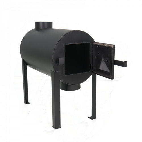 Печь-буржуйка Экожар Про 200 с вертикальным выходом теплого воздуха (сталь 5 мм)