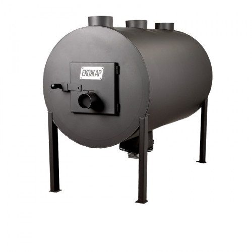 Печь-буржуйка Экожар Про 1000 плюс с вентилятором (сталь 9 мм)