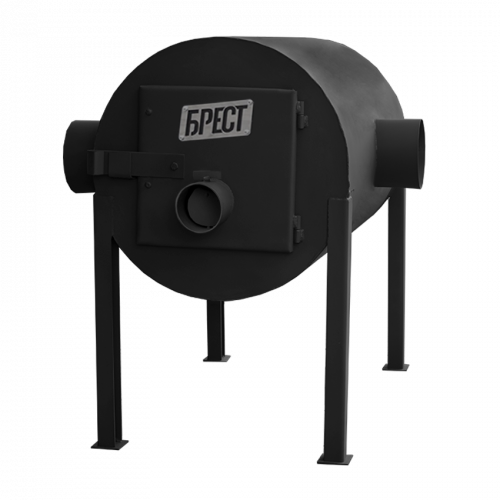 Печь-буржуйка Экожар Про 350 с горизонтальным выходом теплого воздуха (сталь 7 мм)