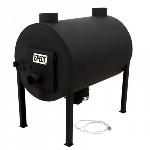 Піч-буржуйка Екожар Про 500 плюс з вентилятором (сталь 8 мм)