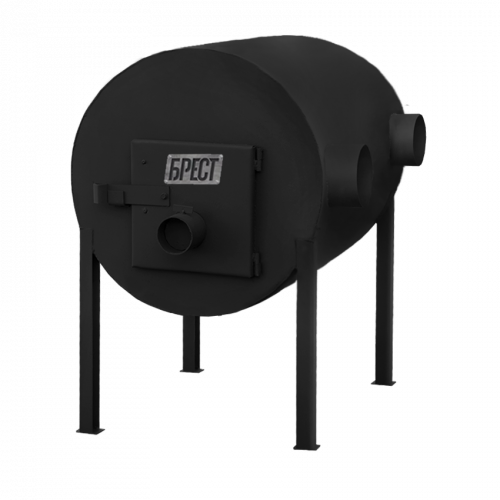 Печь-буржуйка Экожар Про 500 с горизонтальным выходом теплого воздуха (сталь 8 мм)