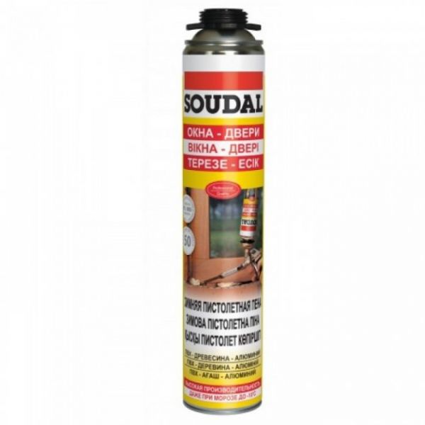 Пистолетная пена монтажная Soudal, 750мл Пистолетная пена монтажная Soudal, 750мл