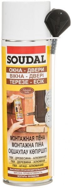 Монтажная пена Soudal, 500мл Монтажная пена Soudal, 500мл