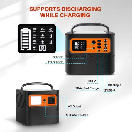 Портативная зарядная станция TIG FOX Portable 540 Wh питания до 8 часов