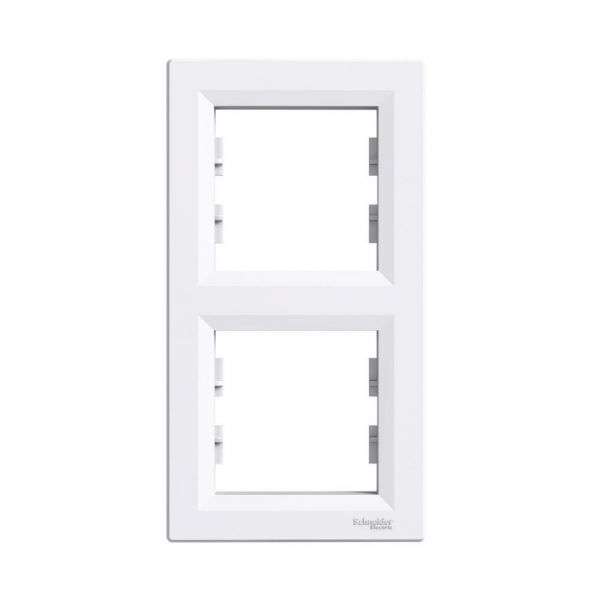 Рамка 2 поста Schneider Electric Asfora, біла, вериткальна (EPH5810221) Рамка 2 поста Schneider Electric Asfora, біла, вериткальна (EPH5810221)