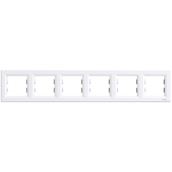 Рамка 6 поста Schneider Electric  Asfora, біла (EPH5800621) Рамка 6 поста Schneider Electric  Asfora, біла (EPH5800621)