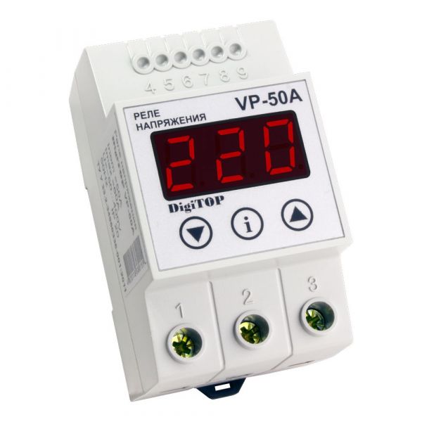 Реле напруги DigiTOP VP-50A (4820118380155) Реле напруги DigiTOP VP-50A (4820118380155)