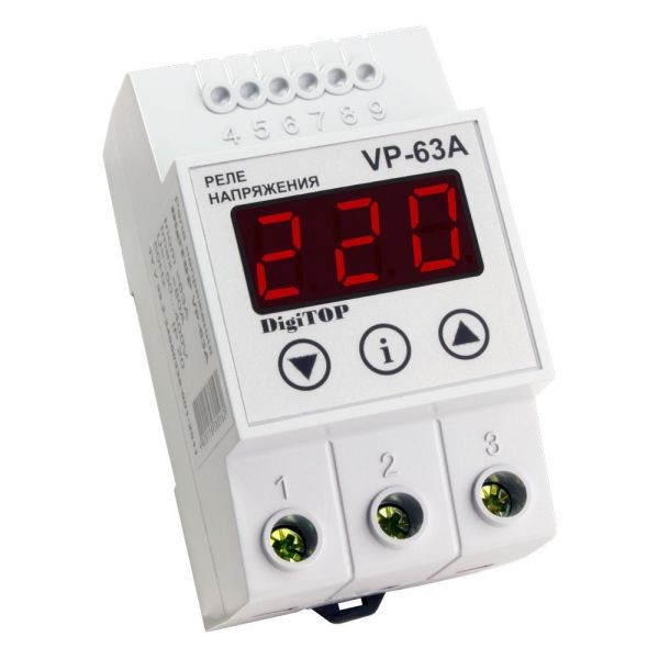 Реле напруги DigiTOP VP-63A (4820118380162) Реле напруги DigiTOP VP-63A (4820118380162)