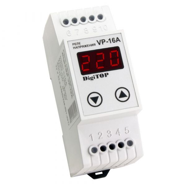 Реле напруги DigiTOP VP-16A (4820118380032)  Реле напруги DigiTOP VP-16A (4820118380032)