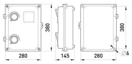 Щит для трифазного лічильника E.NEXT e.mbox.stand.plastic.n.f3, зовнішній (s0110004)