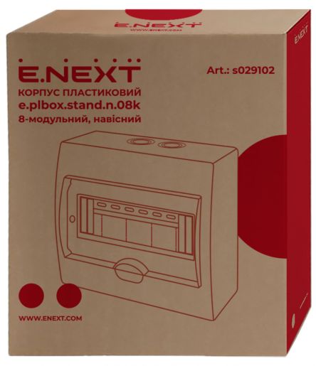 Щит розподільчий E.NEXT e.plbox.stand.n.12k на 12 модулів, зовнішній (s029104)