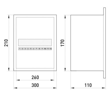 Щит распределительный E.NEXTe.mbox.stand.w.12.z на 12 модулей, внутренний, металлический с замком (s0100021)
