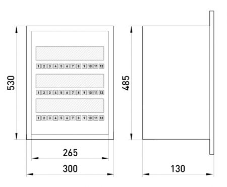 Щит розподільчий E.NEXTe.mbox.stand.w.36.z на 36 модулів, внутрішній, металевий з замком (s0100026)