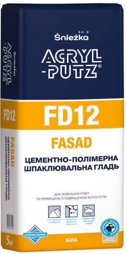 Шпаклівка Sniezka ACRYL-PUTZ FD12 FASAD, 5кг