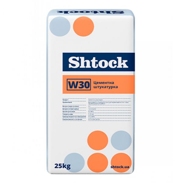 Штукатурка цементная Shtock W30, 25кг