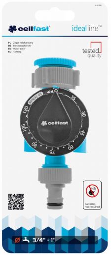 Таймер для поливу Cellfast IDEAL, механічний, до 120хв (52-090)