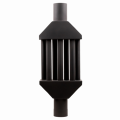 Теплообменник на дымоход 110мм, нержавеющая сталь, черный (30030068)
