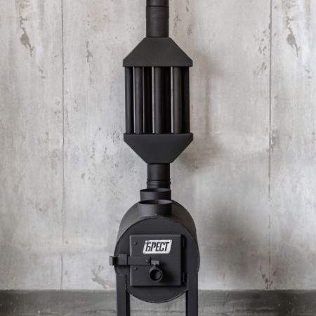 Теплообменник на дымоход 160мм, нержавеющая сталь, черный (30030069)