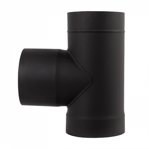Трійник нержавіючий пофарбований чорний 90°, діаметр 160мм, товщина 1мм (30030085)