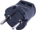 Вилка E.NEXT e.plug.002.10, без заземления, черная (s9100045)