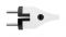 Вилка E.NEXT e.plug.angle.005.16 з ручкою та заземленням, біла (s9100046)