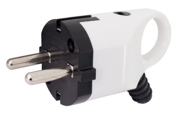 Вилка E.NEXT e.plug.angle.005.16 з ручкою та заземленням, біла (s9100046) Вилка E.NEXT e.plug.angle.005.16 з ручкою та заземленням, біла (s9100046)