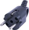 Вилка E.NEXT e.plug.angle.006.16 с ручкой и заземлением, черная (s9100047)