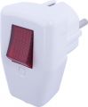 Вилка E.NEXT e.plug.angle.009.16 с выключателем и заземлением, белая (s9100048)